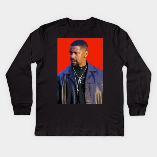 denzel washington Kids Long Sleeve T-Shirt
